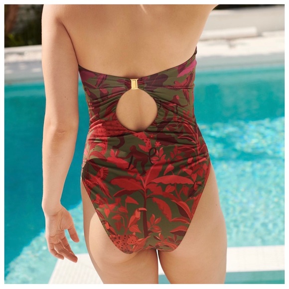 Farm Rio Halter One-Piece Swimsuit Small - Picture 5 of 7